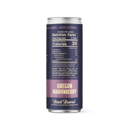 Marionberry Probiotic Soda (Hand-Crafted)