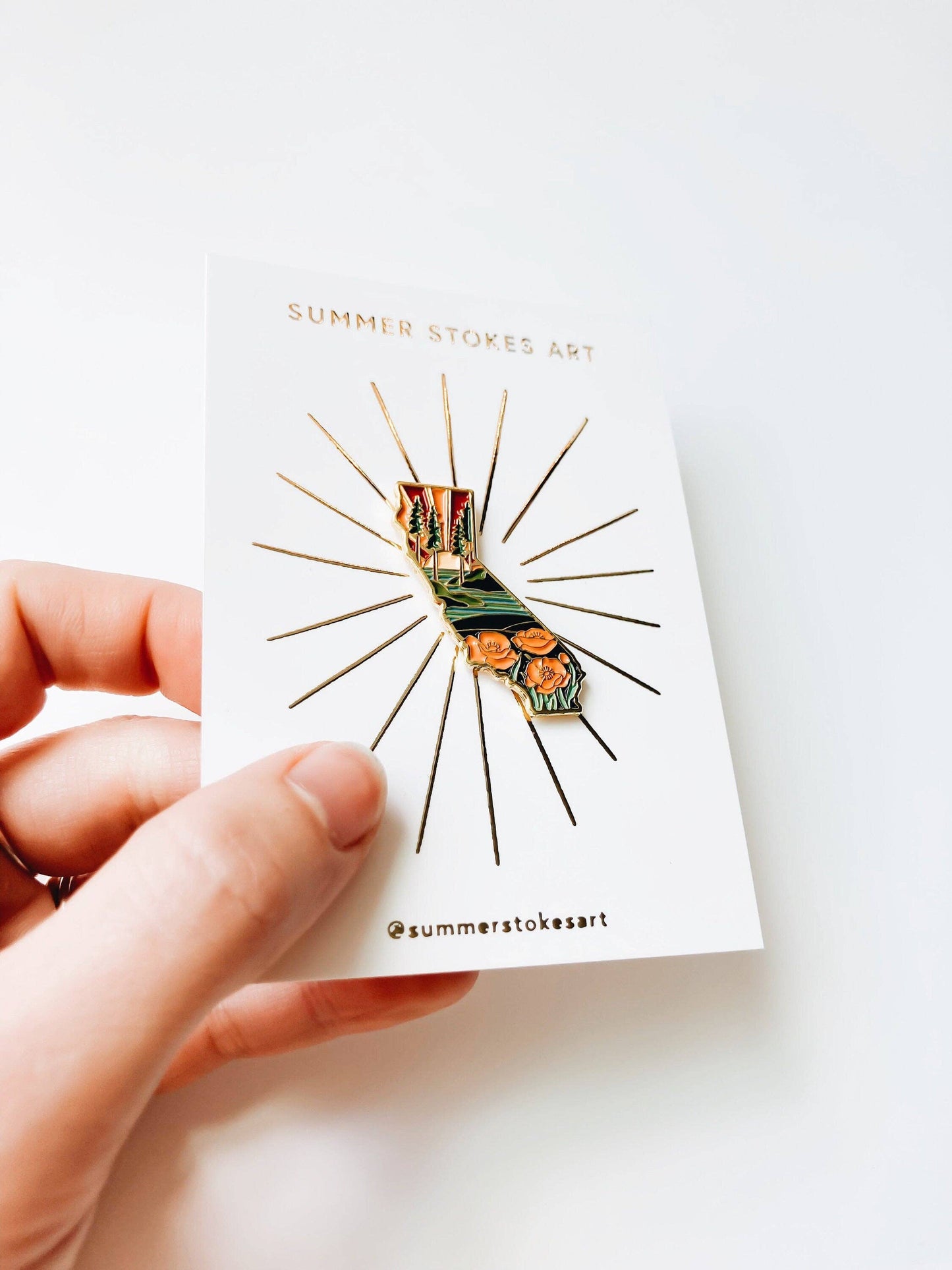 California Enamel Pin