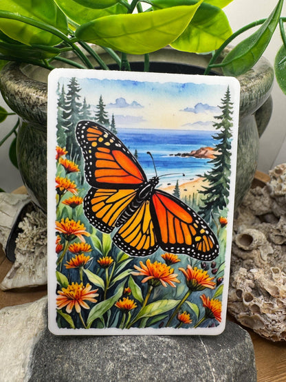 California Monarch Butterfly Sticker: Waterproof Vinyl Decal