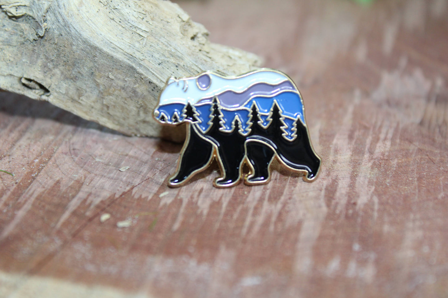 Purple Mountains Bear - Metal & Enamel Pin