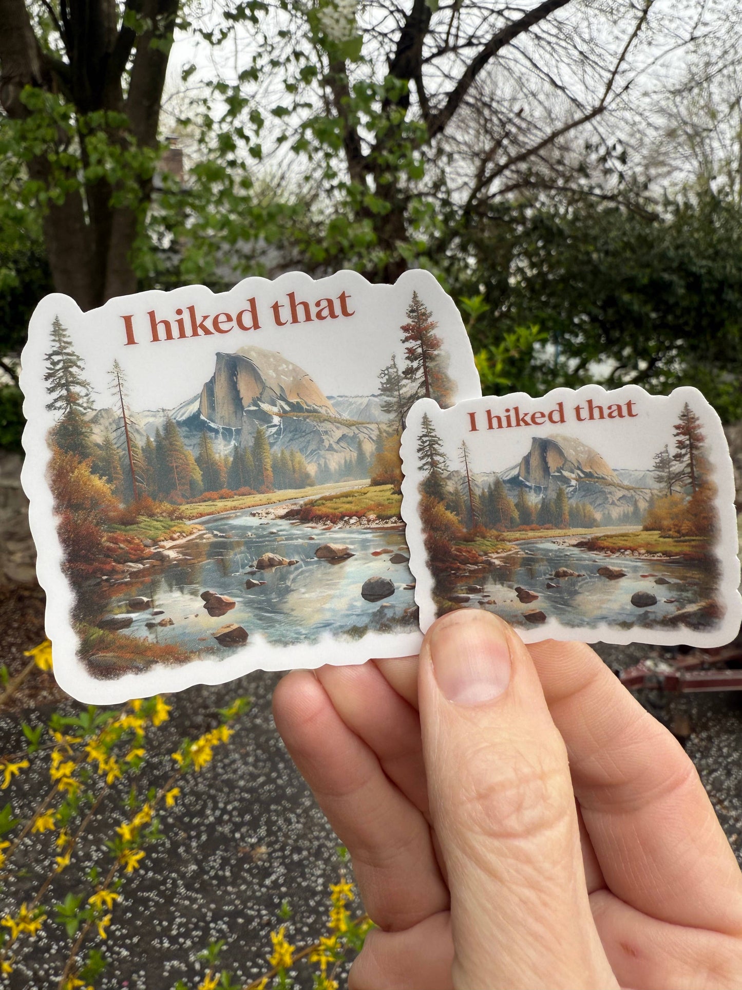 Yosemite National Park Half Dome & Merced River Sticker: Without a Hang Tag / Large 3" Wide
