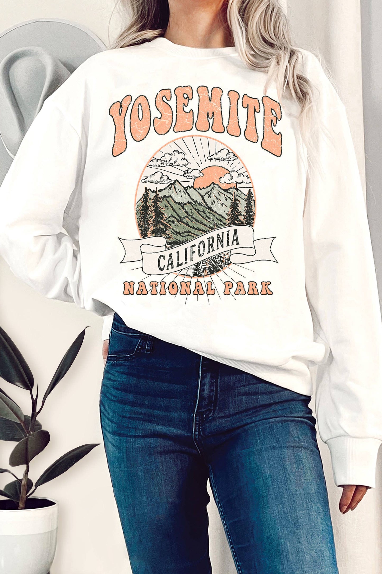 YOSEMITE NATIONAL PARK GRAPHIX TERRY SWEATSHIRTS: OAT