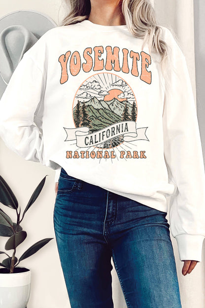 YOSEMITE NATIONAL PARK GRAPHIX TERRY SWEATSHIRTS: OAT