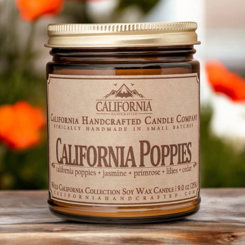 California Poppies Coconut Apricot Jar Candle
