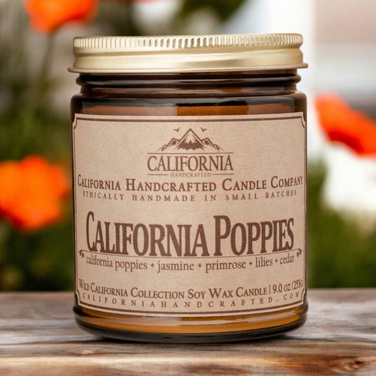 California Poppies Coconut Apricot Jar Candle