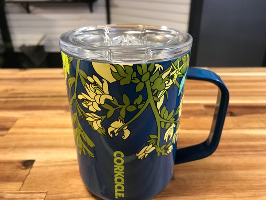 Corkcicle 16oz Mug Wildflower Blue