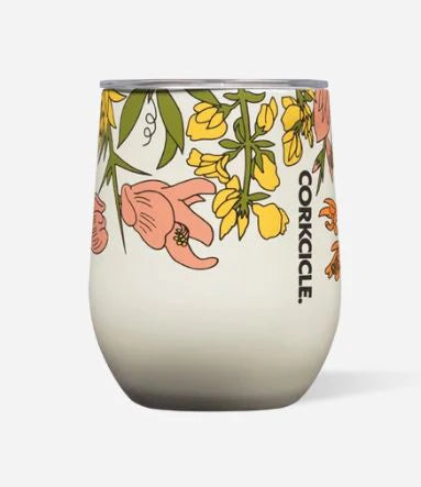 Corkcicle 12oz Stemless Wildflower Cream