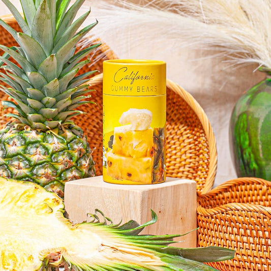 MALIBU SOUR PINEAPPLE- ORGANIC VEGAN SUSTAINABLE GUMMY BEARS