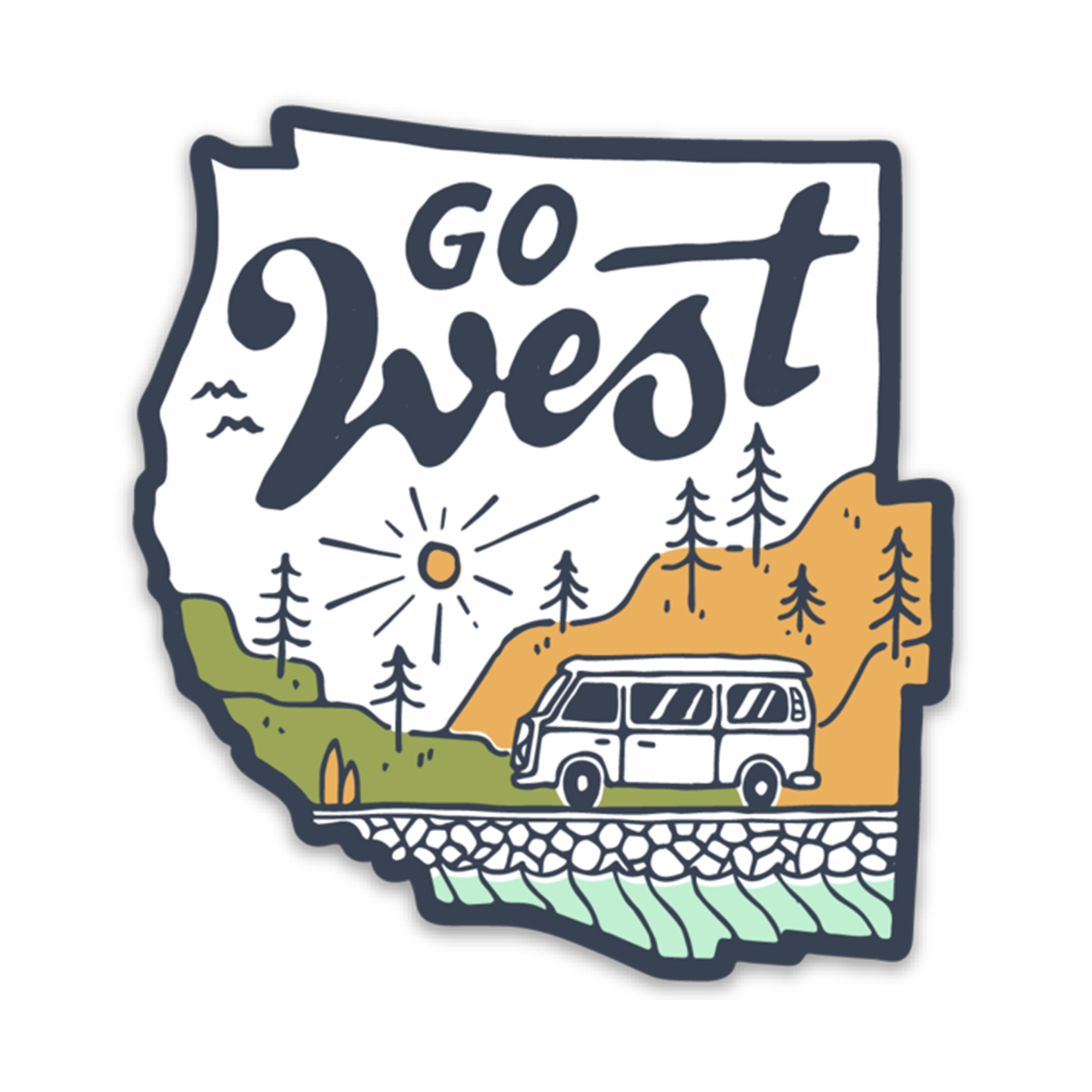 West Coast Adventure - Sticker