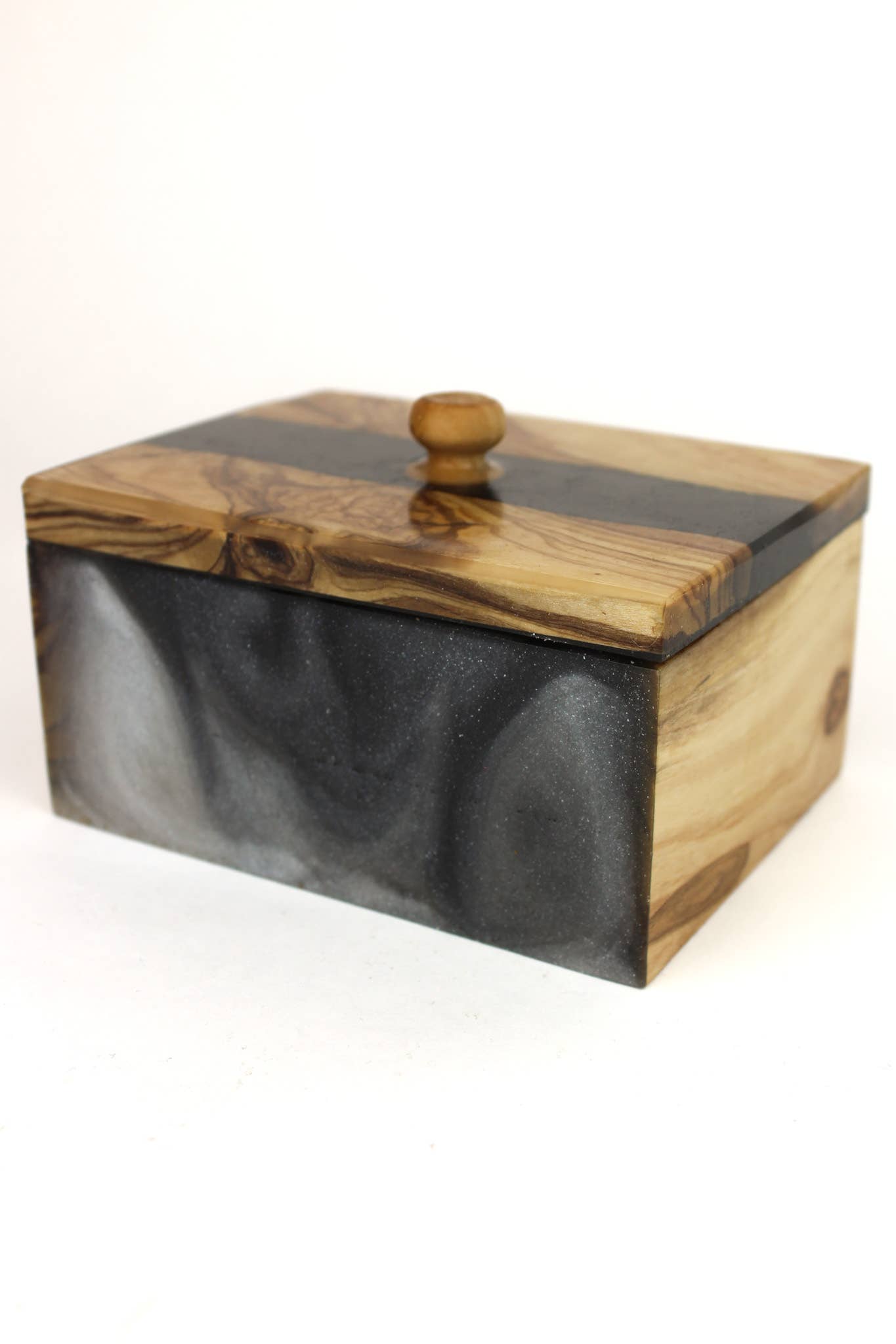 Olive Wood Resin Jewelry Box