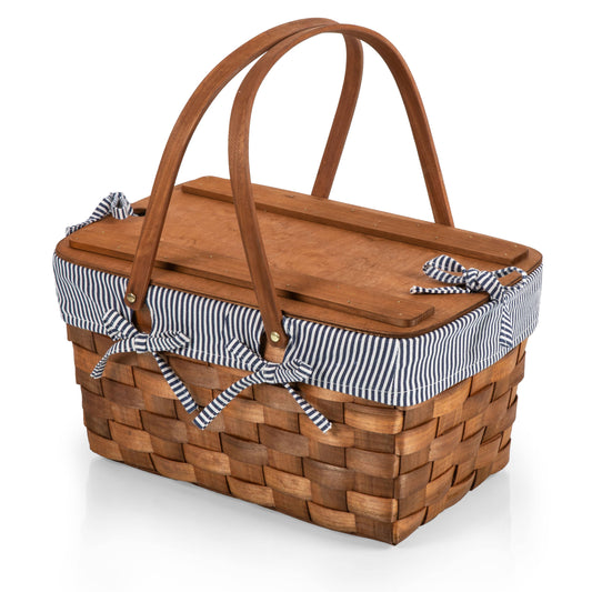 Kansas Handwoven Wood Picnic Basket - Core