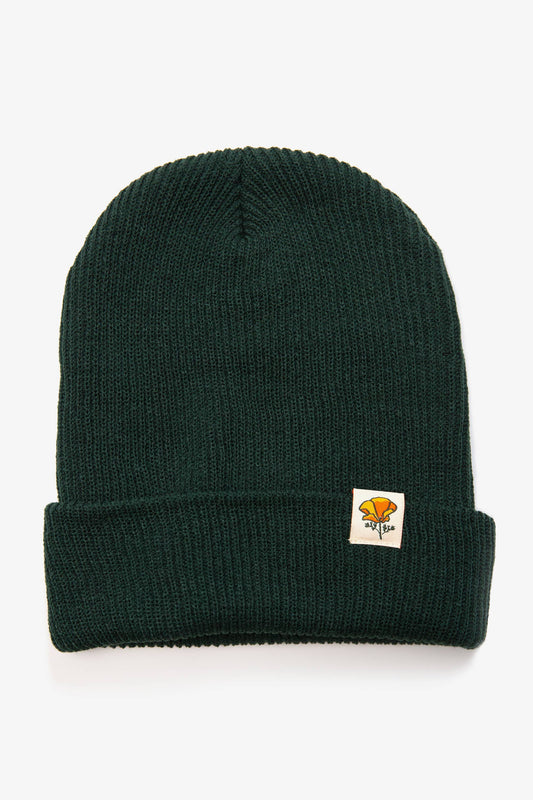 California Poppy Super Slouch Knit Beanie: Formosa Green