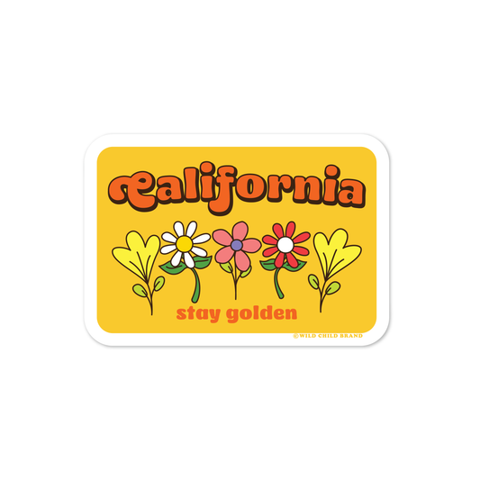 California Flowers Sticker