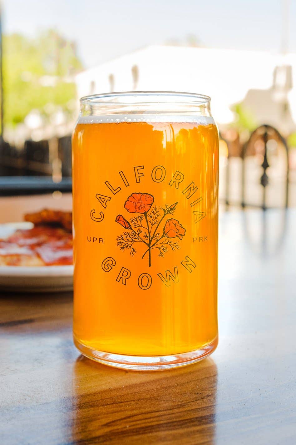 California Grown 16oz Beer Can Glass