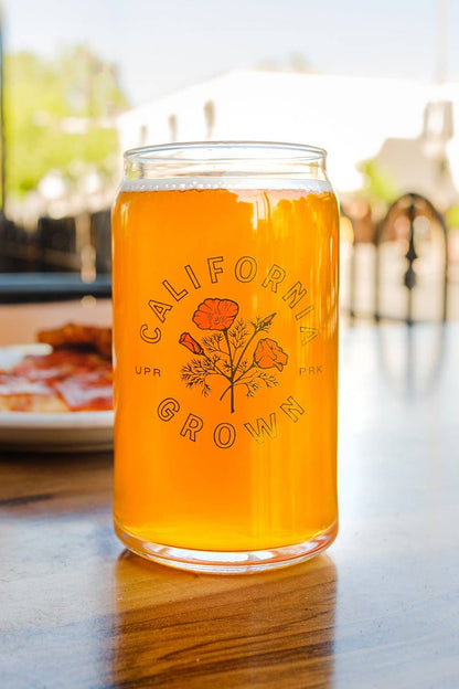 California Grown 16oz Beer Can Glass