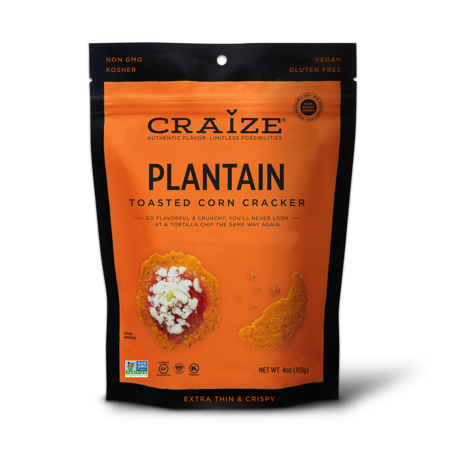 Plantain Toasted Corn Crackers 4oz