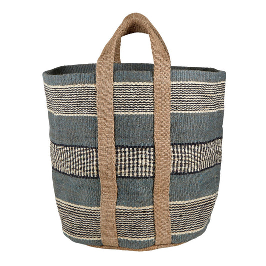 Jute Basket Bag - Grey