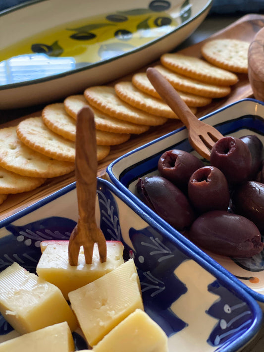 Mini Olive Wood Appetizer Fork (2 inch)