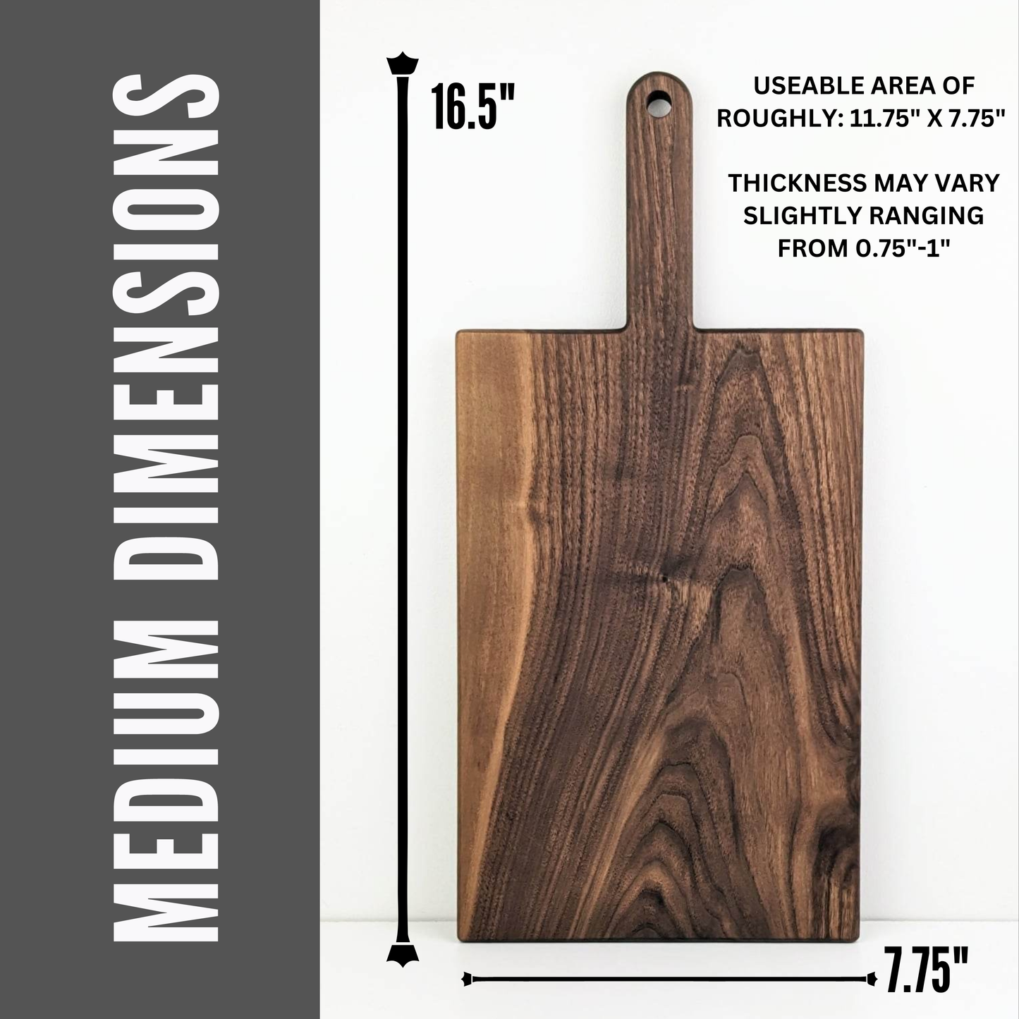 Wooden Charcuterie Board With Handle (Rectangular)