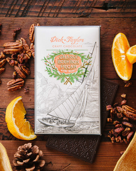 Orange Bourbon Pecan Dark Chocolate