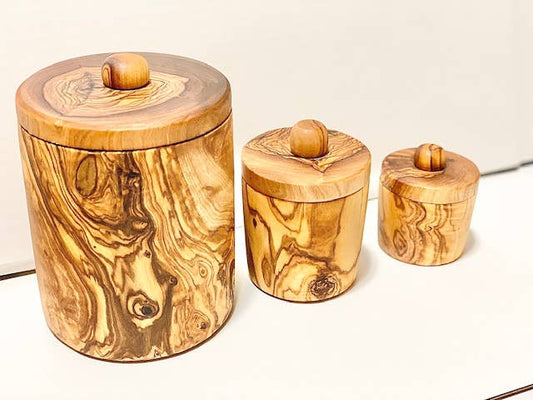 Olive Wood Spice Jars