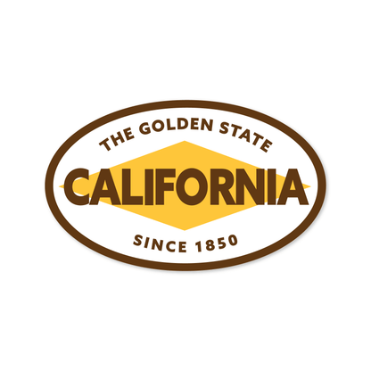 1850 California Classic Badge Sticker