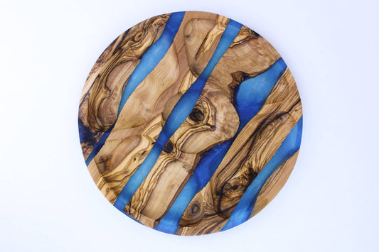 Olive Wood Resin Round Section Dish