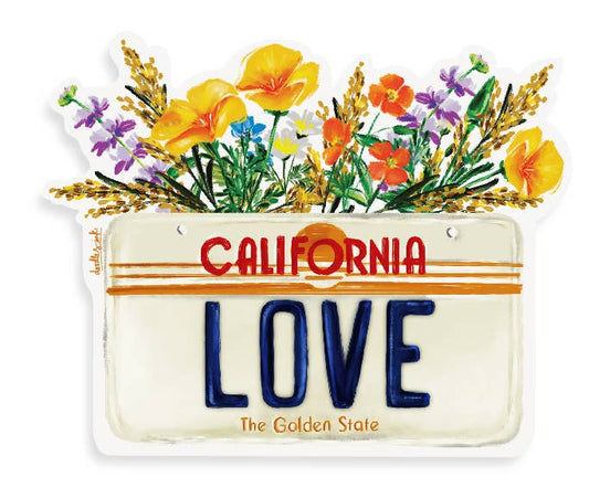 California Love License Plate Sticker