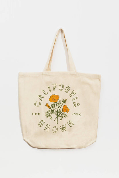 California Grown Canvas Tote Bag - Natural: Conventional