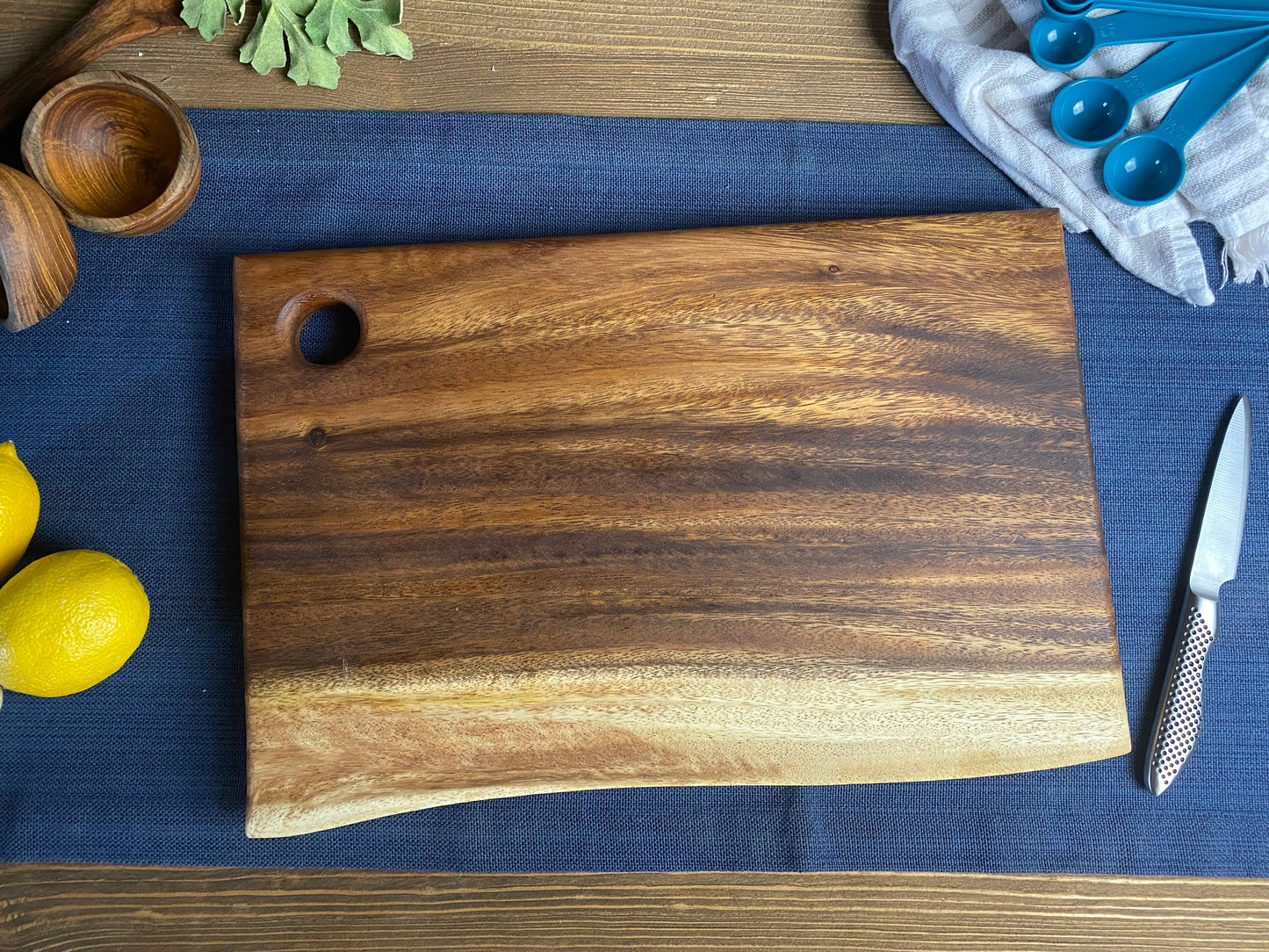 Medium Live Edge Square End Board with Hanging Hole