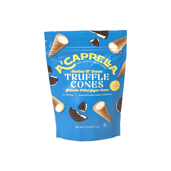A'cappella Truffle Cones-Cookies N Cream