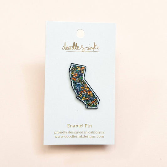 California Wildflowers Enamel Pin