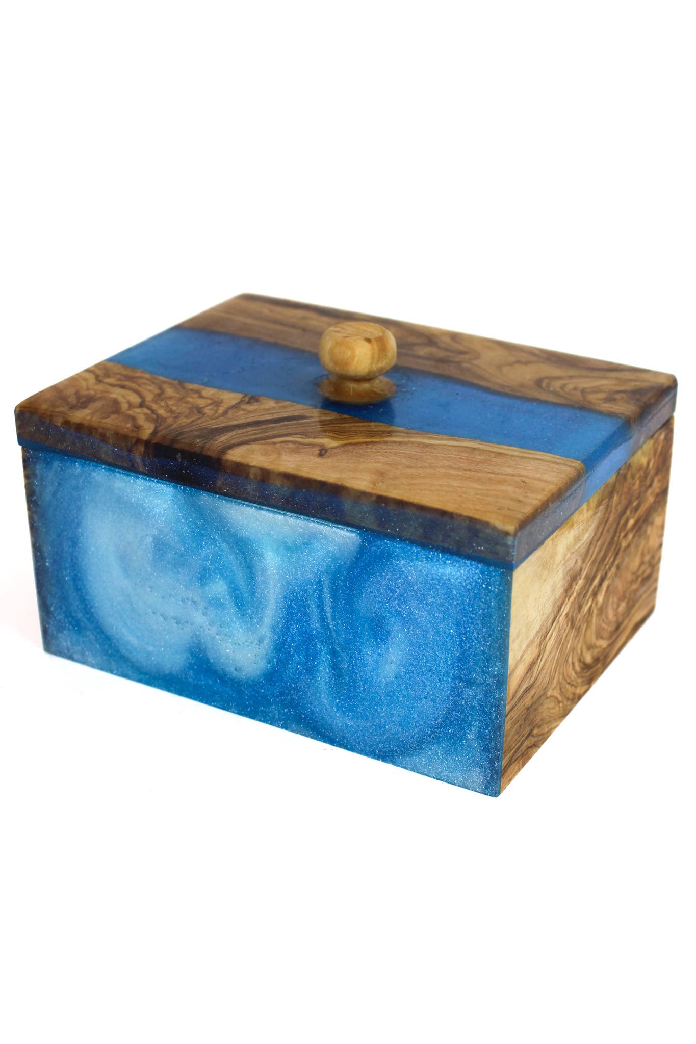 Olive Wood Resin Jewelry Box