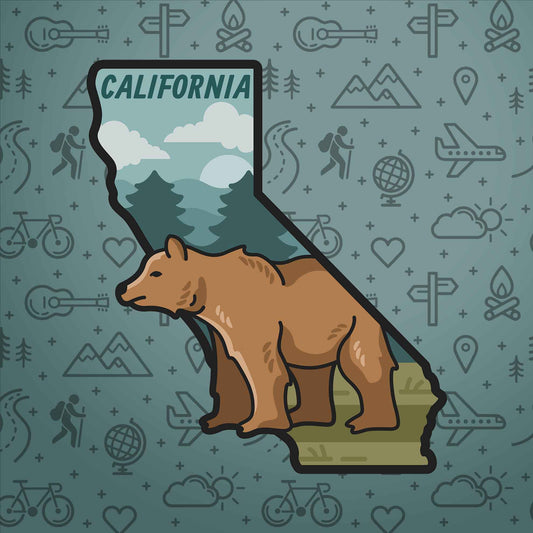 California Travel Sticker