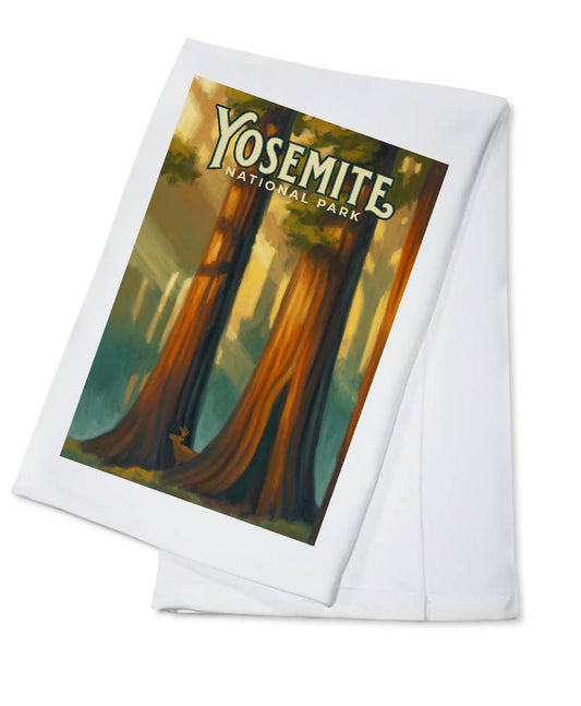 Tea Towel 93890 Yosemite National Park, California, Visit