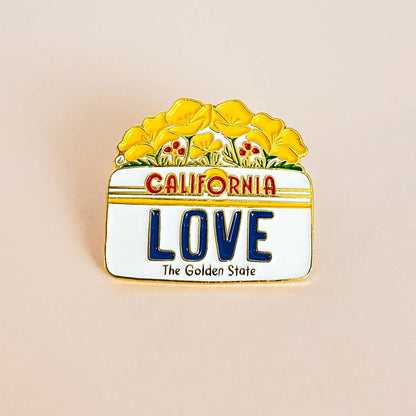 California Love License Plate Enamel Pin
