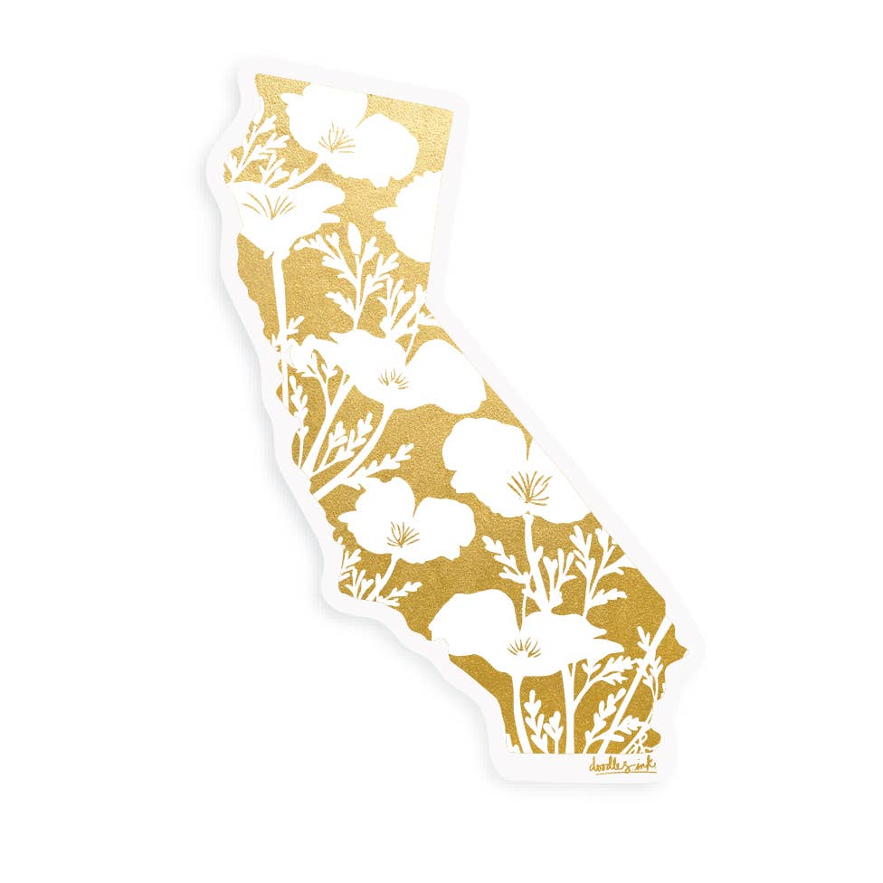 Golden California Sticker