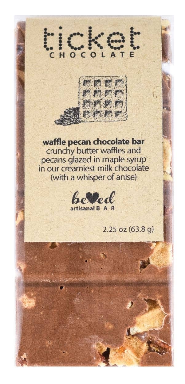 Ticket Chocolate waffle pecan bar