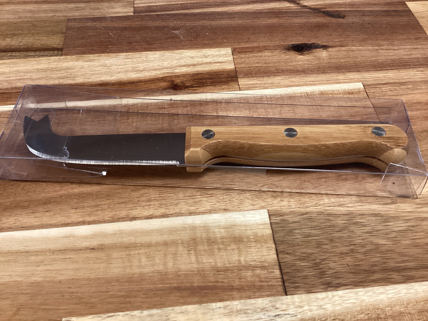 Stainless Steel knife/server with bamboo handle