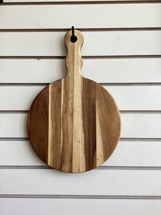 Round Acacia wood serving board 10”