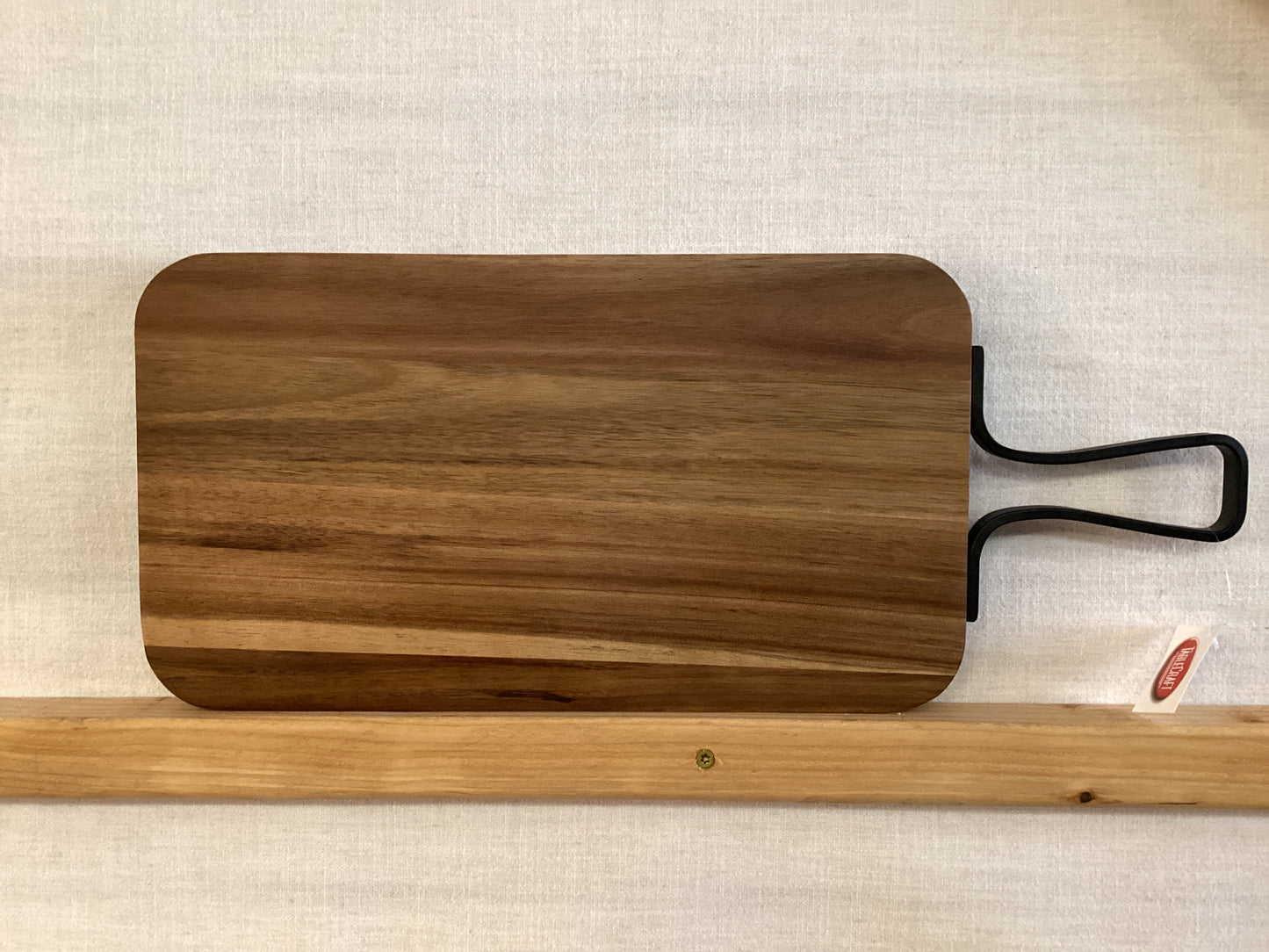 Rectangular serving paddle metal handle