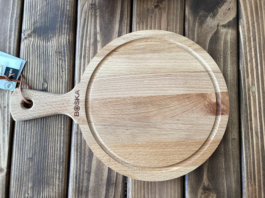 Round serving board