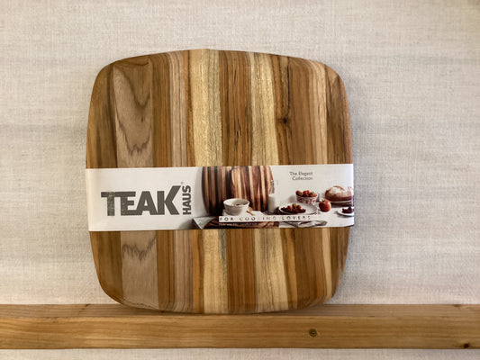 Teakwood serving board with rounded edge